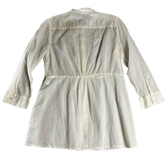 Diane Van Furstenberg Lawrence Shirt 12 100% Cotton Pintuck Pleats (2957) - Picture 4 of 8